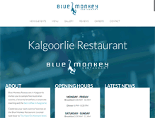 Tablet Screenshot of bluemonkeyrestaurant.com.au